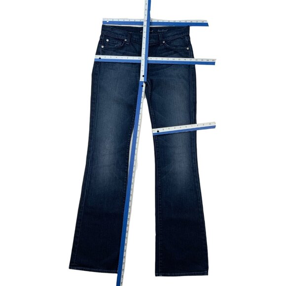 7 For All Mankind 7FAM Bootcut Jeans 28 Dark Blue Wash - Picture 4 of 13